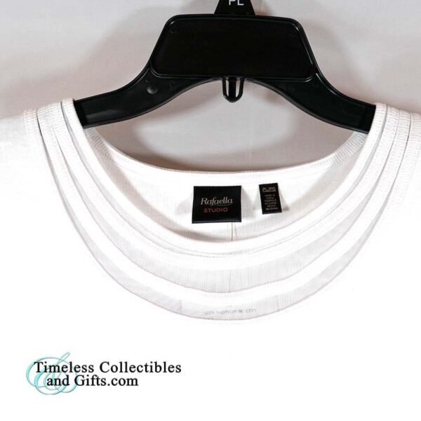 1094 Rafaella Studio White Sleeveless Scooped Neck Sports Shirt PL 2
