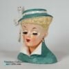 1955 Woman Head Figure Green Hat 7