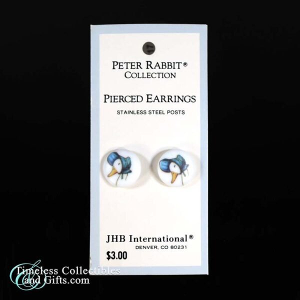 1976 Beatrix Potter Jemima Puddle Duck Earrings Jewelry 3