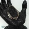 1980s Bracelet Silver Plated Rosebud Bugle Oval Beads 1