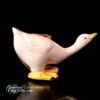 1980s Porcelain Ceramic White Goose Ornament Hunched Over 2