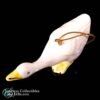 1980s Porcelain Ceramic White Goose Ornament Hunched Over 6