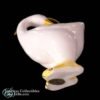 1980s Porcelain Ceramic White Goose Ornament Looking Back 7