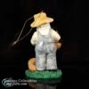 1980s Vintage Old Farmer Hand painted Ceramic Figurine Ornament 2a