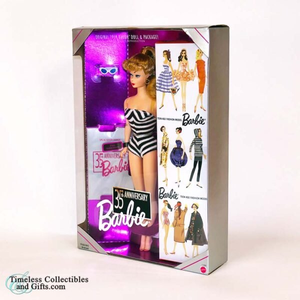 1993 35th Anniversary Barbie Doll Original 1959 Doll Package Reproduction Special Edition 4