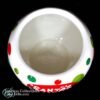 2008 Real Home Santas Cookies Earthenware Cookie Jar Polka Dot Bow Lid 6