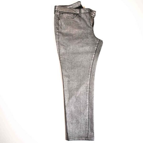 A.N.A New Approach Women Silvery Metallic Black Skinny Jeans 3