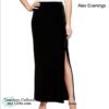 Alex Evenings Long Stretch Velvet Skirt Size XL 1