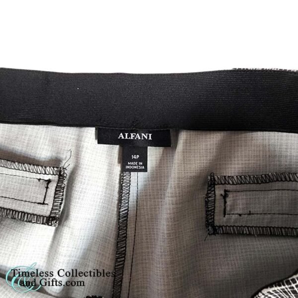 Alfani Skinny Leg Comfort Waist Pants Petite Black White 14P 3