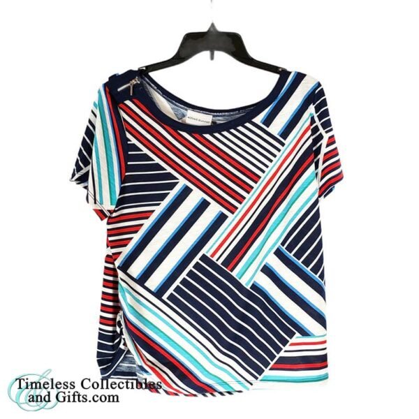 Alfred Dunner Multi Color Striped Top 1
