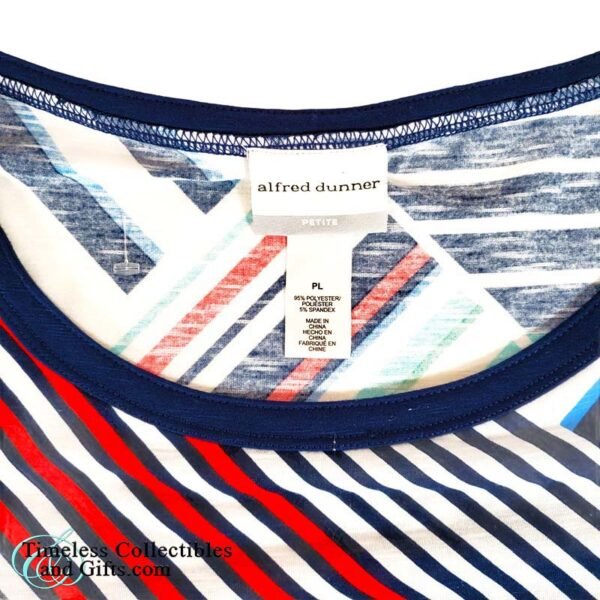 Alfred Dunner Multi Color Striped Top 5