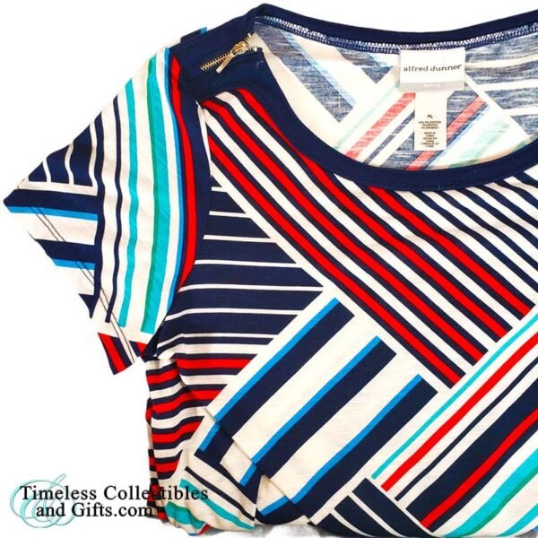 Alfred Dunner Multi Color Striped Top 6