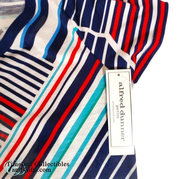Alfred Dunner Multi Color Striped Top 8