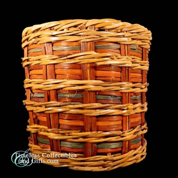 Aztec Design Multi color Bamboo Wicker Rattan Basket 7