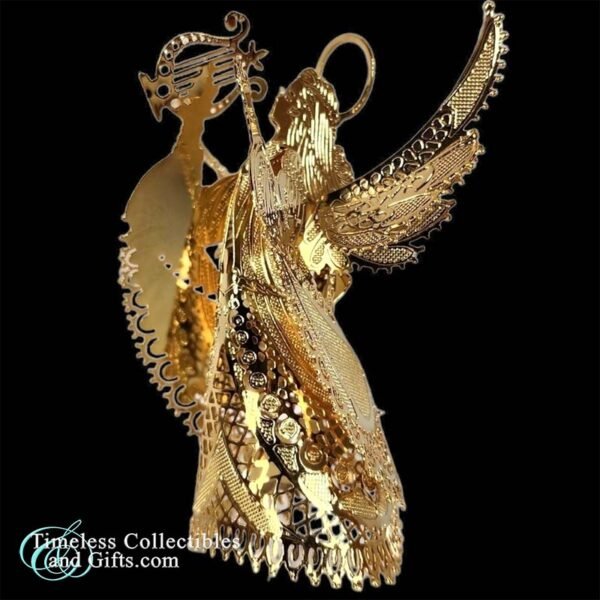 Brass Angel Playing Lyre Ornament 3 copy