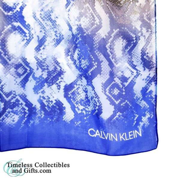 Calvin Klein Chiffon Blue Grey Scarf 2