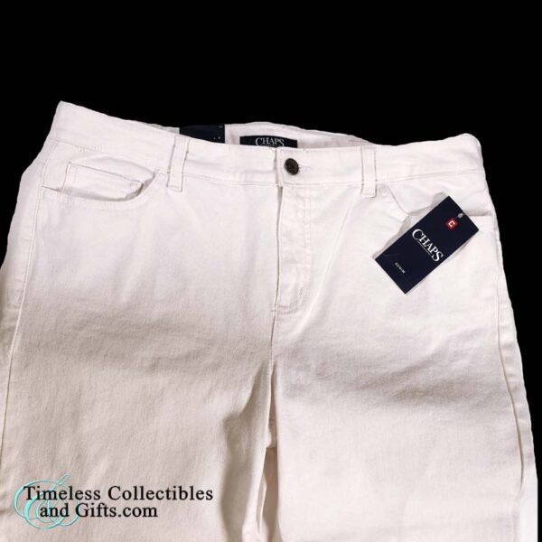 Chaps Denim White Capri Jeans Slimming Fit Size 12 3