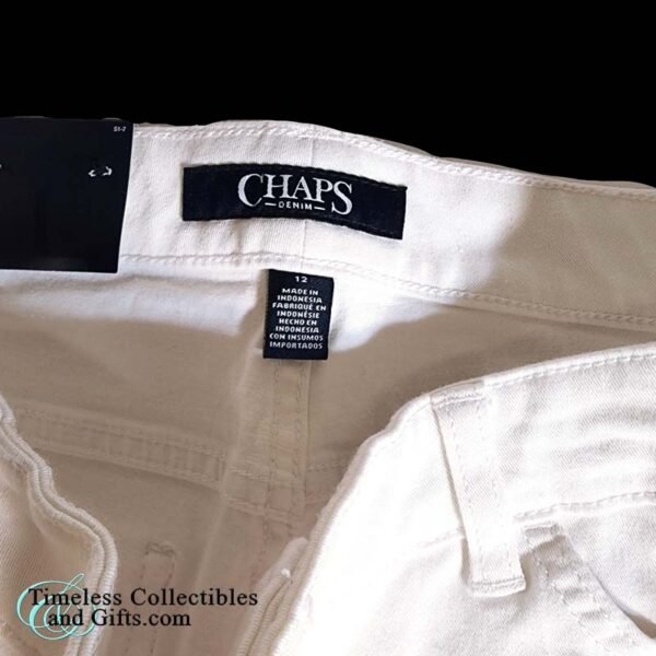 Chaps Denim White Capri Jeans Slimming Fit Size 12 4