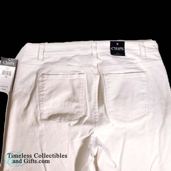 Chaps Denim White Capri Jeans Slimming Fit Size 12 7