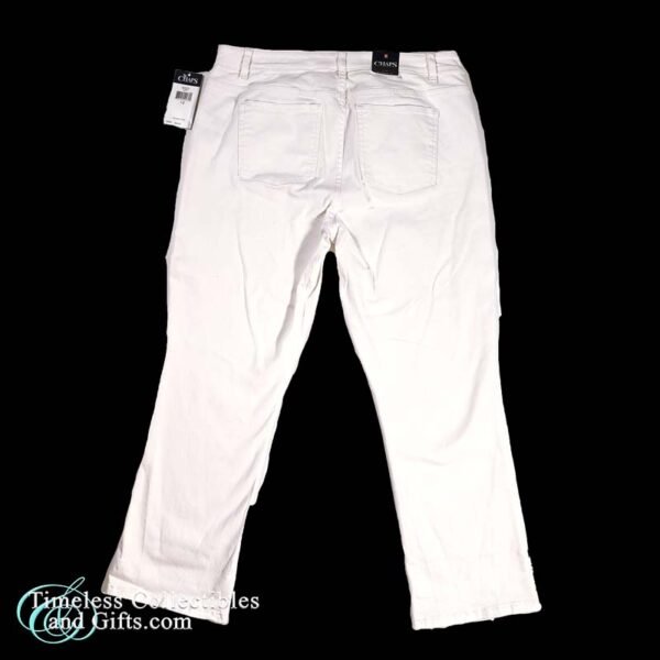 Chaps Denim White Capri Jeans Slimming Fit Size 12 8