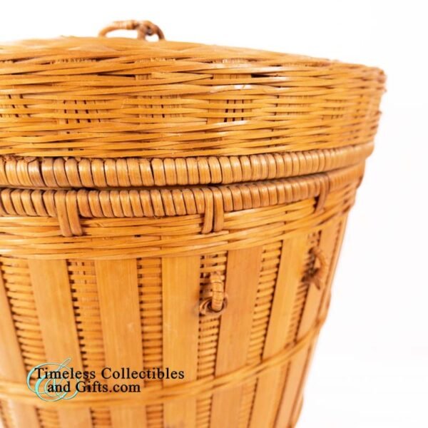 Chinese Split Reed Wicker Basket Lid Handles 5