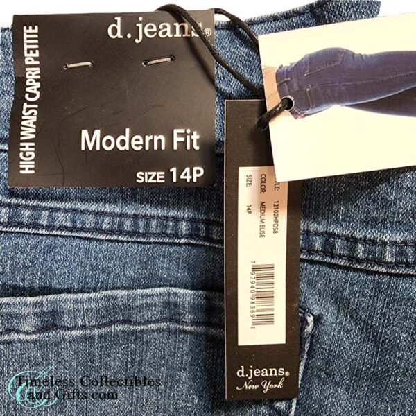 D.Jeans Modern Fit High Waist Capris Petite Denim Jeans 14P 8