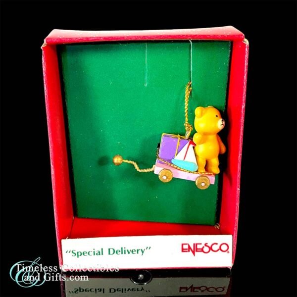 Enesco Small Wonders Special Delivery Teddy Boat 1 copy