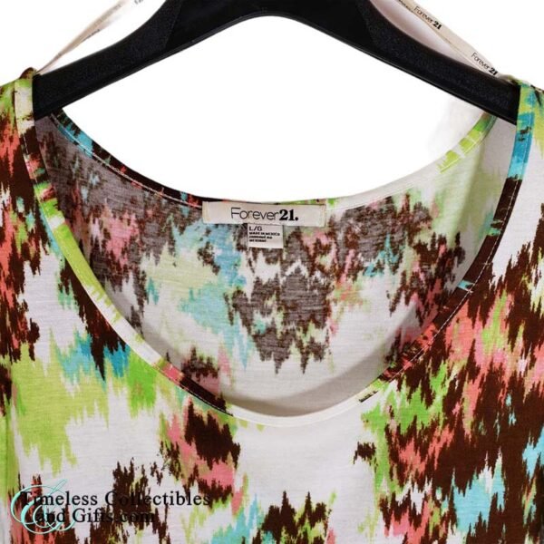 Forever 21 Multicolor Green Brown Top 2