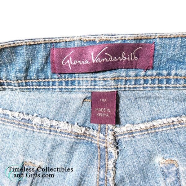 Gloria Vanderbilt Belted Capris Stonewash Jeans 14P 6