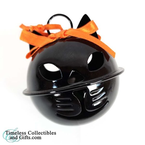 Halloween Round Metal Black Cat Jingle Bell and Gift Bag 3