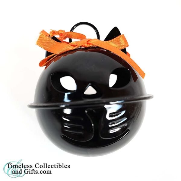 Halloween Round Metal Black Cat Jingle Bell and Gift Bag 4