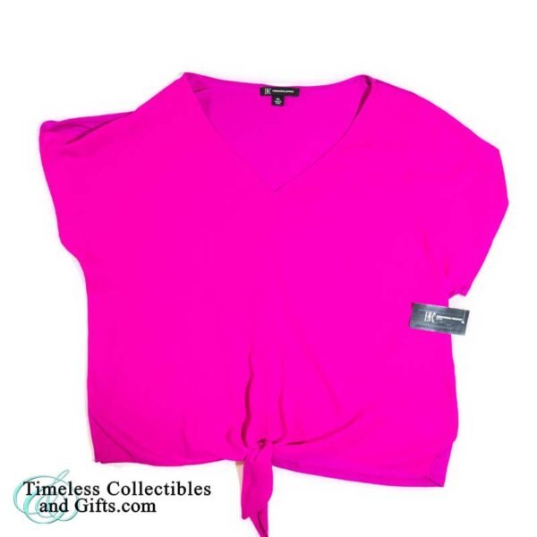 INC International Concepts Petite Magenta Short Sleeve Shirt PXL 7