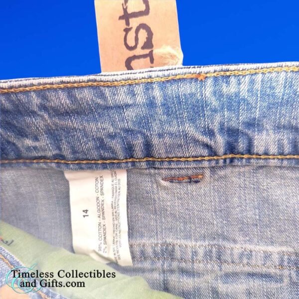 JeanStar Jean Skirt Indigo Denim Stretch 5 Pockets Size 14 7