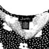 Justify Sleeveless V Neck Black White Flowers Polka Dot Dress XL 5
