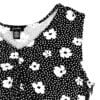 Justify Sleeveless V Neck Black White Flowers Polka Dot Dress XL 6