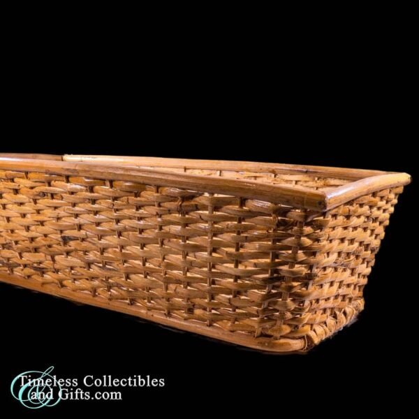 Ledge Basket Bamboo Wicker Rattan 22 Inch 4