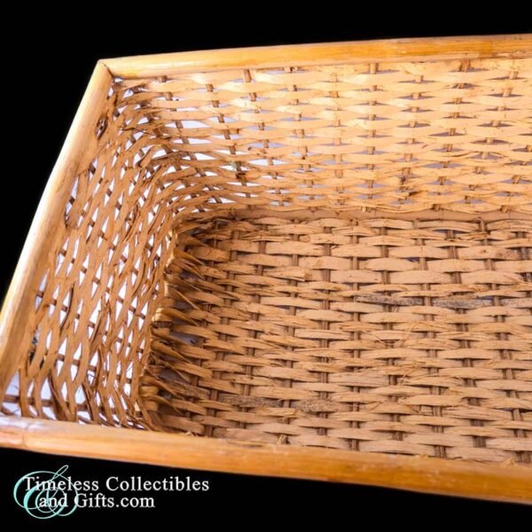 Ledge Basket Bamboo Wicker Rattan 22 Inch 5