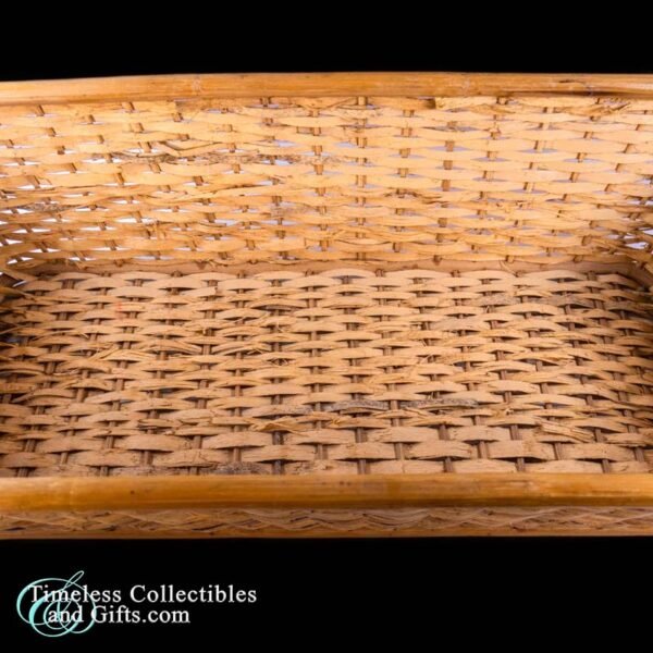 Ledge Basket Bamboo Wicker Rattan 22 Inch 6