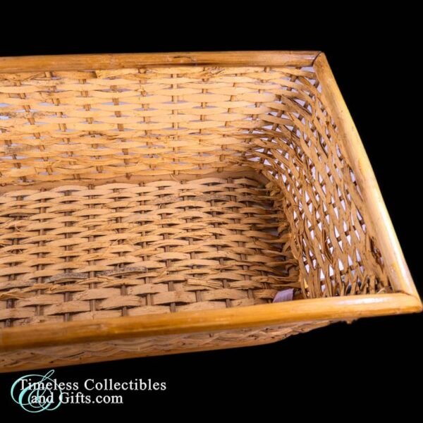 Ledge Basket Bamboo Wicker Rattan 22 Inch 7