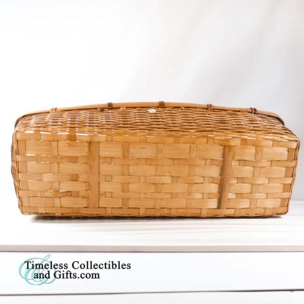 Ledge Basket Chinese Two Tone Bamboo Wicker Rattan 16 Inch 9