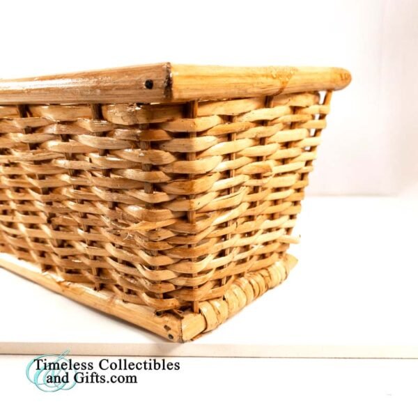 Ledge Basket Natural Bamboo Woven Reed Rattan 15 4