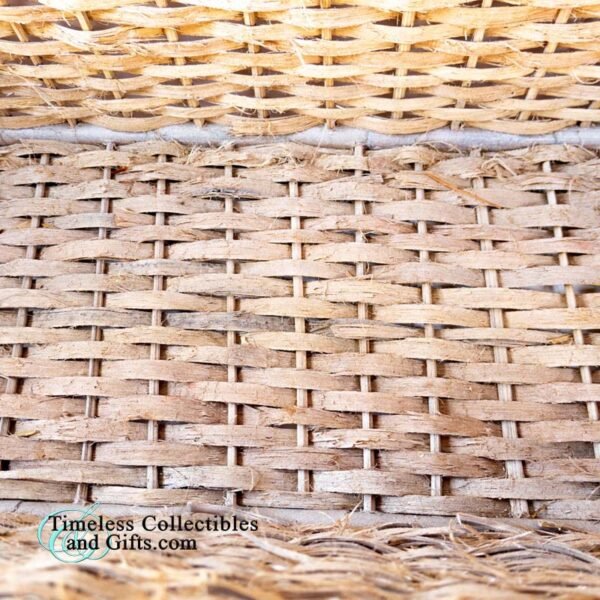 Ledge Basket Whitewash Bamboo Woven Rattan 24 Inch 5