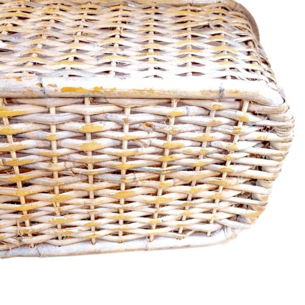 Ledge Basket Whitewash Bamboo Woven Rattan 24 Inch 9 inPixio Copy