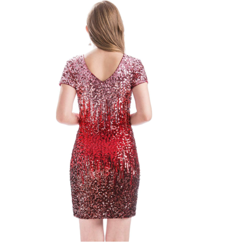 Manner Red Sequin Dress 2