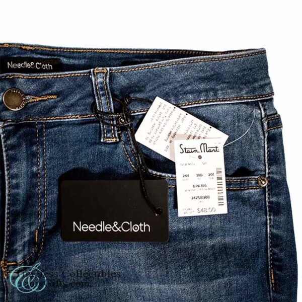 Needle Cloth Women Blue Skinny Ankle Denim Jeans 4 copy