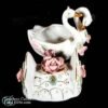 Porcelain Double Swan Trinket Box 13