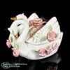 Porcelain Double Swan Trinket Box 15 copy