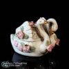 Porcelain Double Swan Trinket Box 6