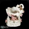Porcelain Double Swan Trinket Box 8