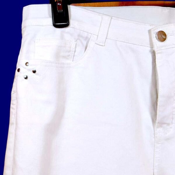 Rockmans White Stretch Denim Jeans Size 14 3